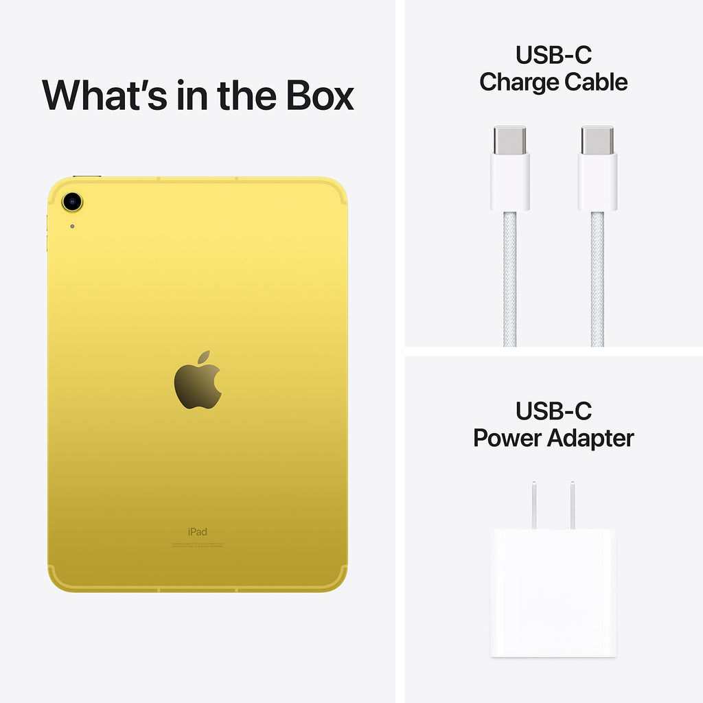 Apple - iPad 10th Gen (2022) with Wi-Fi + Cellular - 64GB - Yellow - MQ6L3LL/A