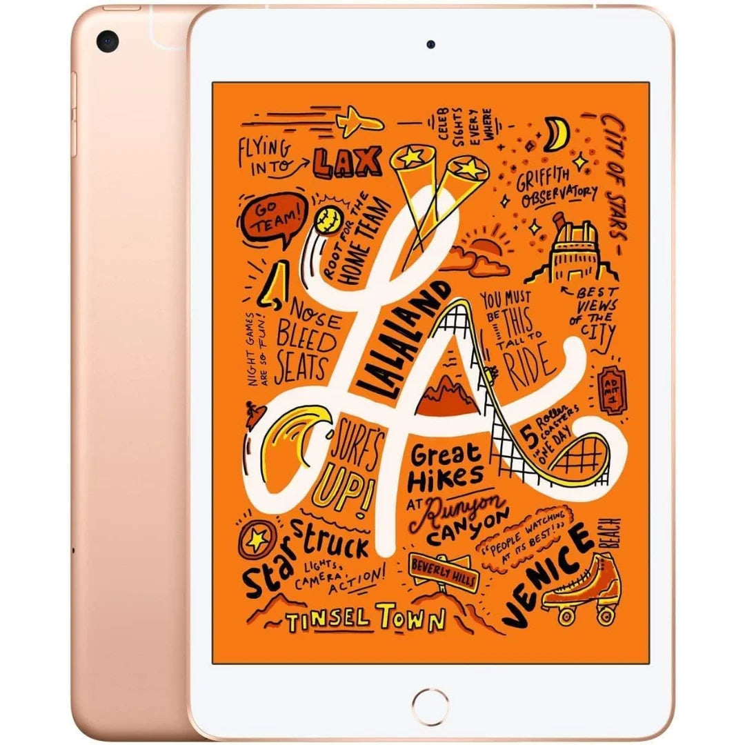 Apple iPad Mini 5th Generation (Wi-Fi + Cellular, 64GB) ? Gold ? MUXH2LL/A