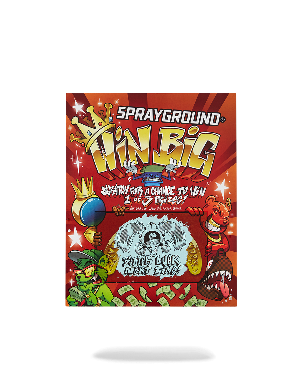 SPRAYGROUND SCRATCH OFF PLAYING CARD - WIN A BACKPACK, MONEYBEAR OR LUGGAGE!